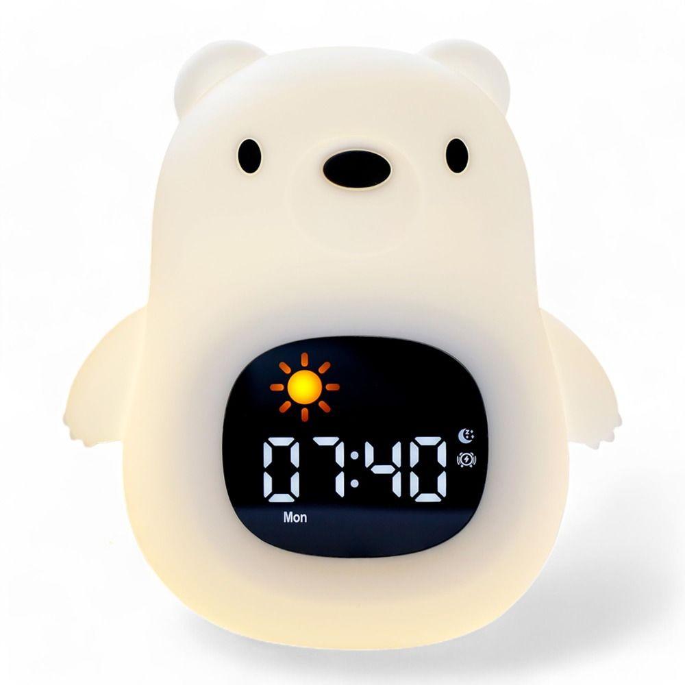 Pat Control Alarm Clock Animal-Shape Touch Night Light Sleep Training Clock  Bedroom