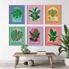 Домашние растения, печать плакатов, абстрактные листья монстеры, пилея, резиновая скрипка, лист, холст, картина, современная комната, настенные художественные фотографии, декор