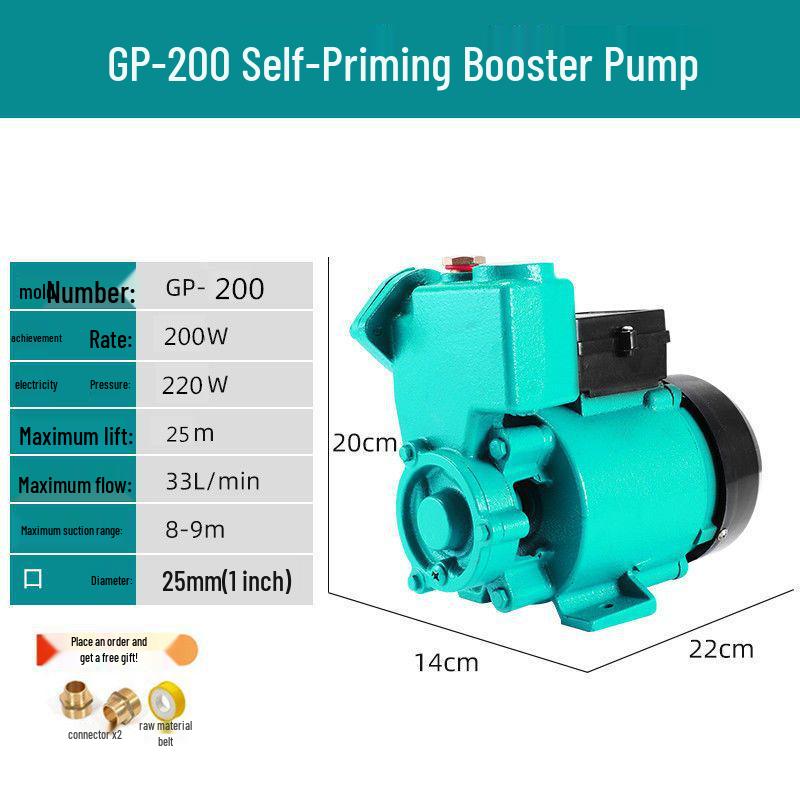 220V Silent Automatic Self-Priming Booster Pump for Water Systems