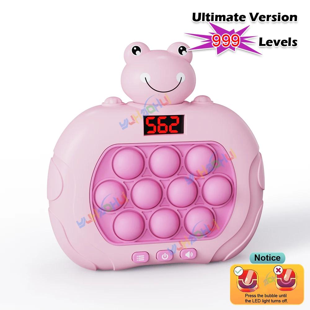 Электронная игровая консоль Pop Quick Push 999 уровня со светодиодным экраном, подходящая для взрослых и детей, игрушки-непоседы, рождественский подарок
