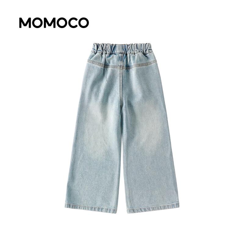 Прямые свободные джинсы для девочек MOMOCO
