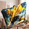 Agatsuma Zenitsu Printed Flannel Blanket, Skin Friendly Warm Throw for Indoor Couch Bed Daily Use