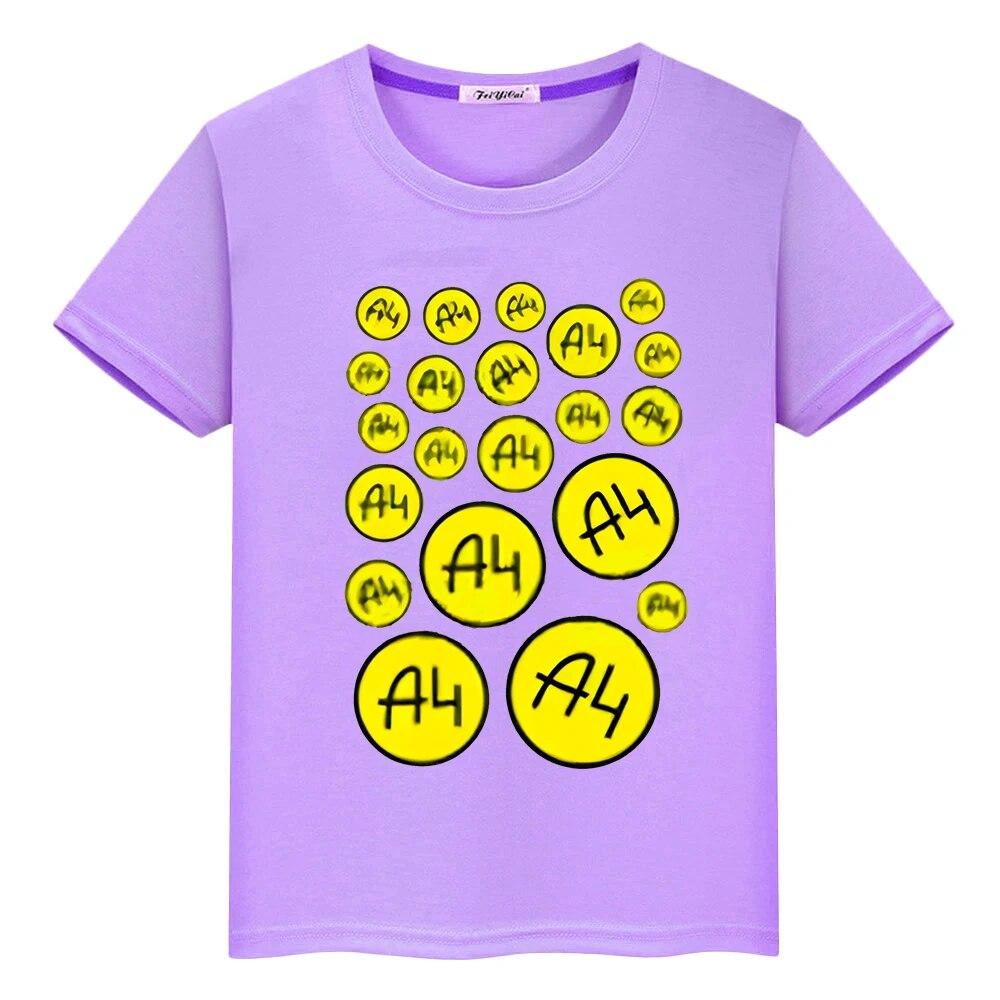 Vlad A4 Summer T-shirt 100%Cotton Anime Tees Short Boys Tops Merch A4 Lamba Pride Tshirt Y2k One Piece Kids Clothes Girls