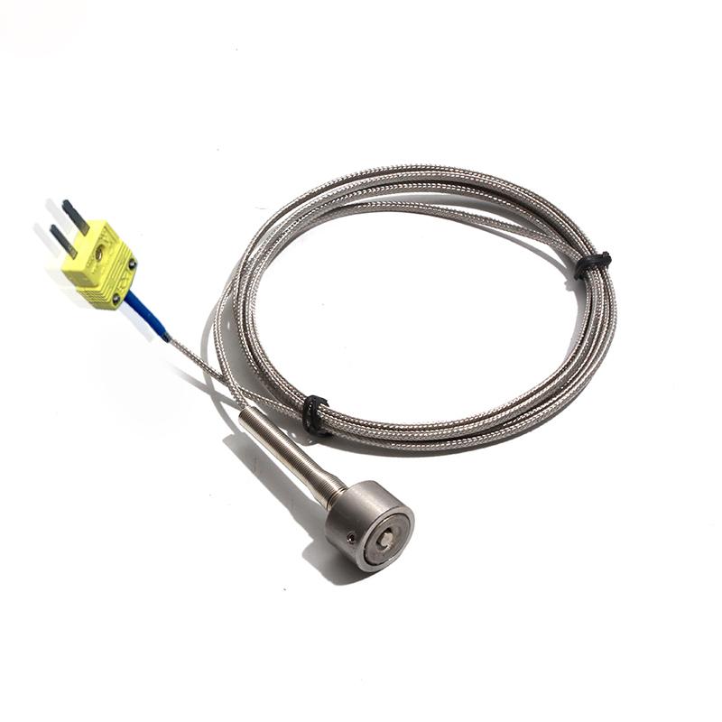 Strong Magnetic Adsorption Thermocouple Temperature Sensor 0-450 Degree K type Plug with Stainless Steel Shielded Wire