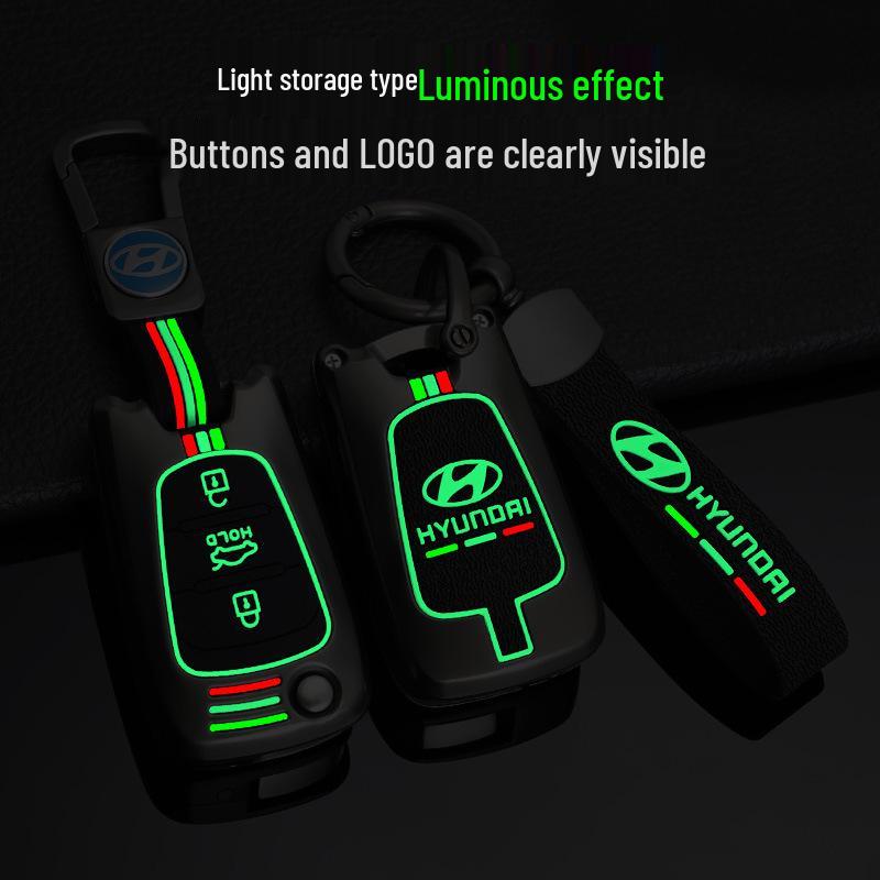 Hyundai Elantra Key Case for Langdong, Reina, Ix35, Ruiyi, Sonata 8 - Folding Old Buckle Shell Bag