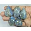 248Cts. Natural Labradorite Carving Mix Cabochon Loose Gemstone 5Pcs Lot LL-1035