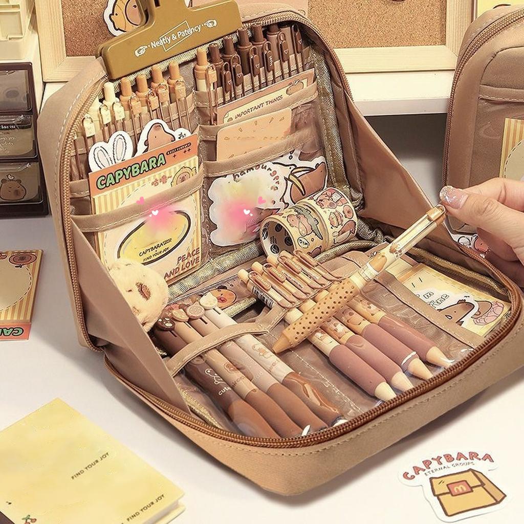 12 - Layer Panda Large-capacity Pencil Case For Boys And Girls Primary School Students High-looking Stationery Box Ins Style