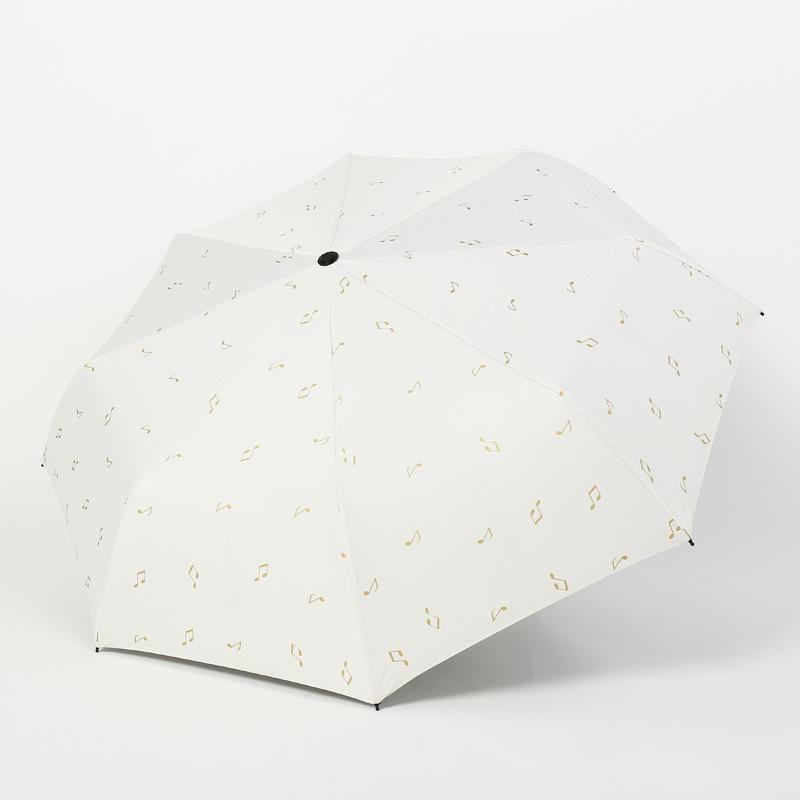 Креативный зонт с музыкальной нотой, тройной ветроустойчивый ручной черный клейкий зонт от солнца, анти-УФ-зонт, индивидуальный рекламный зонт