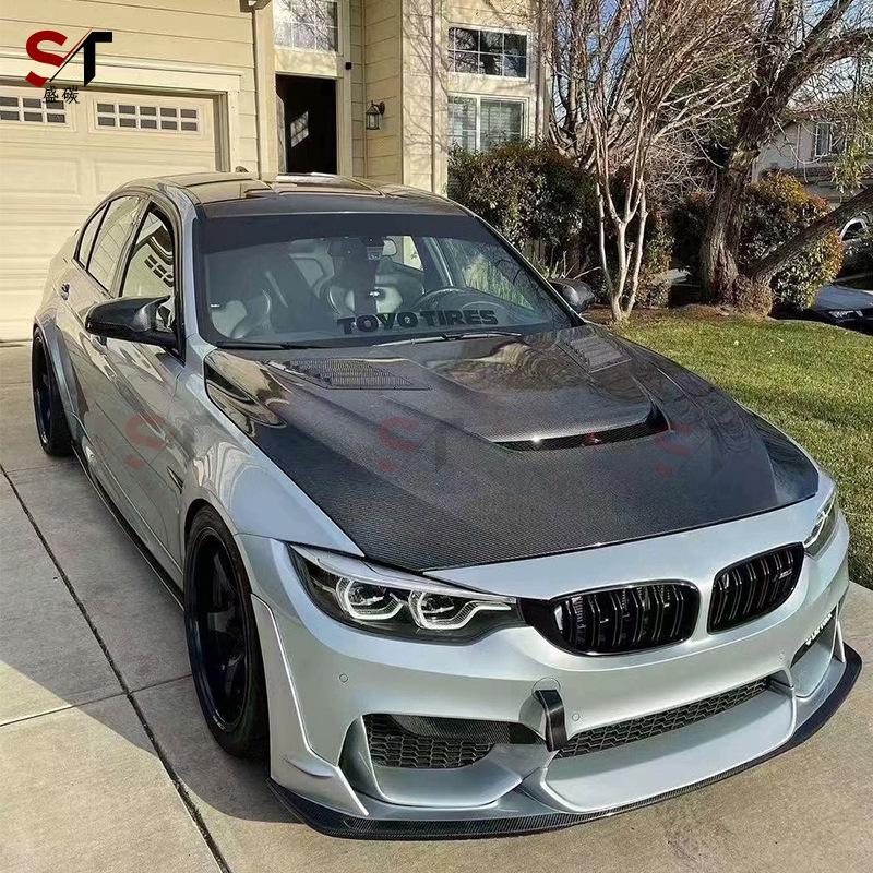Varis Style Carbon Fiber Hood for BMW M3 F80/M4 F82 F83 - Engine Hood Body Kit