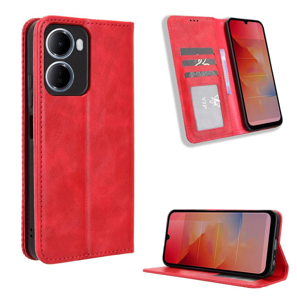 Flip Cover For Xiaomi Redmi 15A / Redmi R70 / R70M Leather Case [Flip Vintage Leather] Shockproof Durable Retro Phone Case
