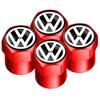 VW Hub Caps Tire Valve Stem Cap+Keychain Set Dustproof And Practical For Volkswagen GOLF Polo Tiguan VW GTI PASSAT