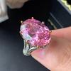 Jewelry Ring Simulation Bird'S Nest Cut Purple Lithium Glow Powder Zirconium Yellow Zirconium Color Treasure Open Ring Female Commuter Goods