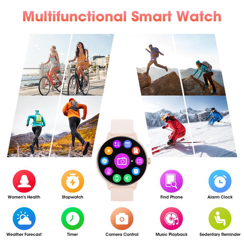 2024 Женские умные часы Bluetooth Call 1,39 дюйма Сенсорный экран Умные часы для мужчин Мониторинг здоровья IP67 Водонепроницаемый Фитнес