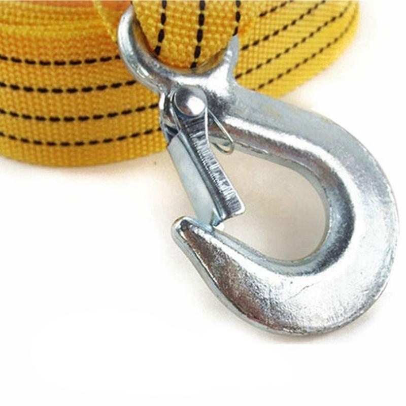 Универсальный автомобильный буксирный ремень 3М для тяжелых условий эксплуатации, буксирный трос для прицепа, высокая прочность с предохранительными крюками