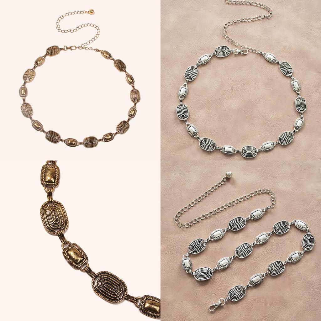 Trendy Metal Waist Chain For Women With Carved Detailing Ethnic Jewelry Gift For Adults