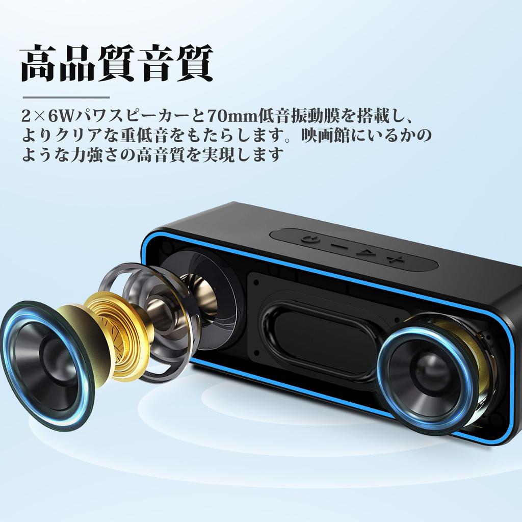 Беспроводная колонка Bluetooth, водонепроницаемая, IPX7, для ванной, стереоколонка Bluetooth, портативная колонка с микрофоном, функция TWS позволяет подключать два