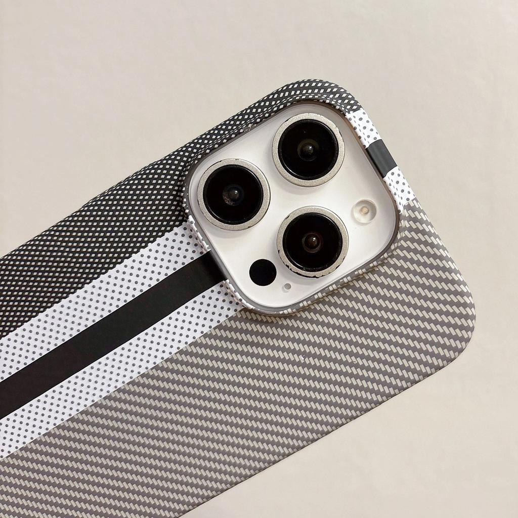 Пластиковый матовый бампер с текстурой углеродного волокна для iPhone 17 Air 16 15 14 13 12 Plus Pro Max, тонкая ударопрочная жесткая задняя крышка