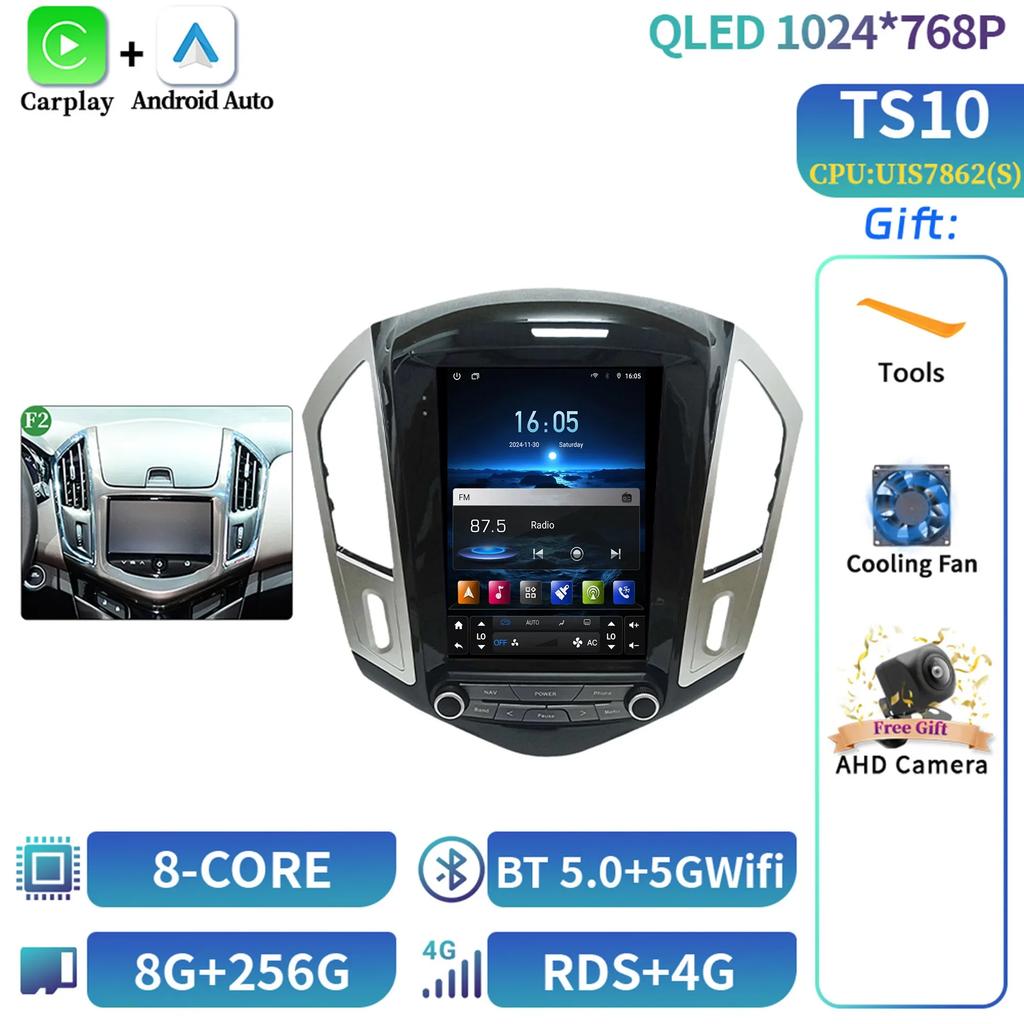 9,7-дюймовый Android 14 для Chevrolet Cruze 2013-2016 Радио Стерео Мультимедиа GPS Навигация Мультимедиа Автомобиль Android Carplay Экран GP