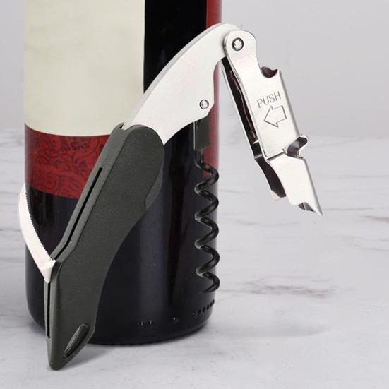 Открывалка для бутылок Многофункциональная нескользящая ручка Экономящая труд нержавеющая сталь 2 в 1 Извлекатель пробок из винных бутылок Кухонные принадлежности