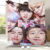 Модное фланелевое одеяло B-BTS Kpop, ультрамягкий теплый плюшевый плед для дома, спальни, кровати, дивана, офиса, кемпинга, пикника, подарок