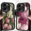 Эстетичный Чехол для Телефона с Цветами Роз и Пионов Для iPhone 17 16 15 13 11 12 14 Pro Max Plus Силиконовая Защитная Крышка