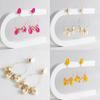Trendy And Sophisticated Womens Summer Shell Earrings Geometric Design In Multiple Hues