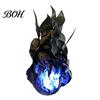 Decorative Fireball for Cosplay Floating Prop, LED Glowing Flame Halloween Handheld Prop Cosplay, Battery Operated Lamp Powered Stage Light