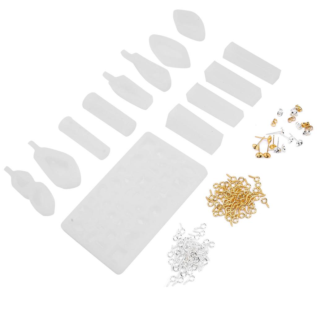 Professional DIY Jewelry Silicone Mold Earring Pendant Making Mold Eye Screw Accessory Set