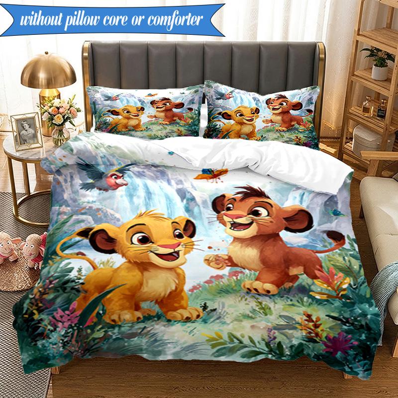 Lion king 3pcs K-pop music group Bedding set,Ideal for Bedroom, Dormitory,Including Duvet Cover And 2pcs Pillowcases,Fan gifts