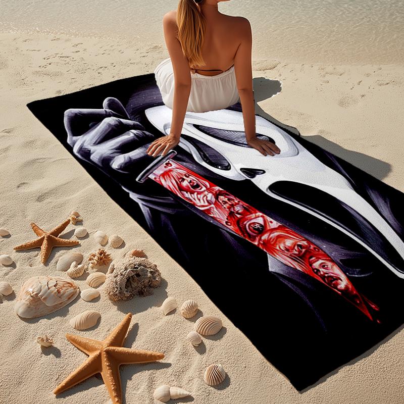 Scr-eam Horror Movie Beach Towel, Super Soft Microfiber, Gift for Her/Him, Birthday, for Pool, Beach, Travel, Home Decor Fan gifts