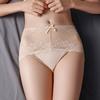 Women Underpants Hollow Out Super Breathable Soft Solid Color Mid Waist Anti-septic Elastic Flower Embroidery Lace