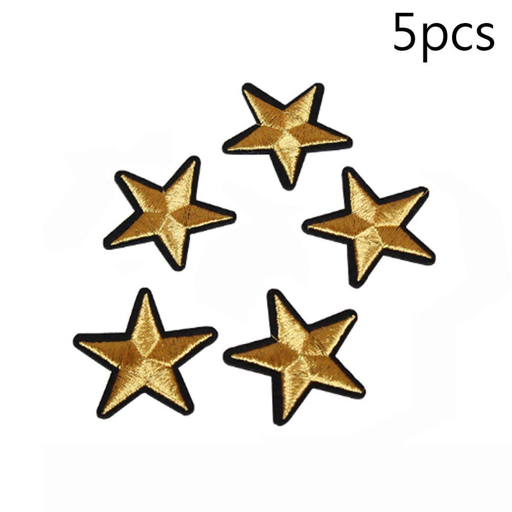 5/10Pcs Fabric Sew On Embroidery Applique Iron-On Patch Badge Stickers Stars Patches