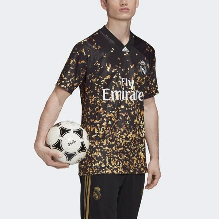 adidas Мужские Футбольные Майки Черные Умеренный Прямой Крой EJ5563