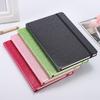 New Design Bright PU Leather Cover Notebook A5 Shine Line Pages Diary Flash Color Notebook with Elastic Strap  for Stock
