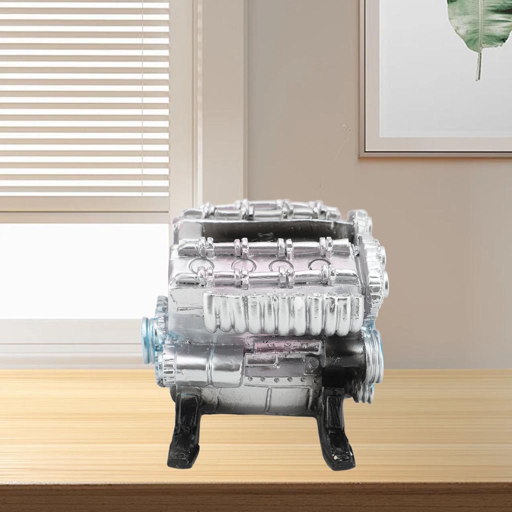 8 Cylinder Engine Model Creative Simulation Resin Car Engine for Ornaments Decoration
