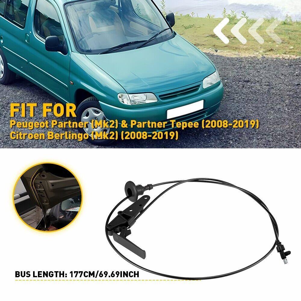 1PC For Peugeot Partner Citroen Berlingo 2008-2019 7937Q8 New Front Bonnet Release Cable With Latch Car Engines Accessories