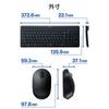 ELECOM Wireless Keyboard, Wireless 2.4GHz, Quiet with Numeric Keypad, 5 Button Silent Mouse Set, Thin and Compact, Compatible with Windows ChromeOS, M