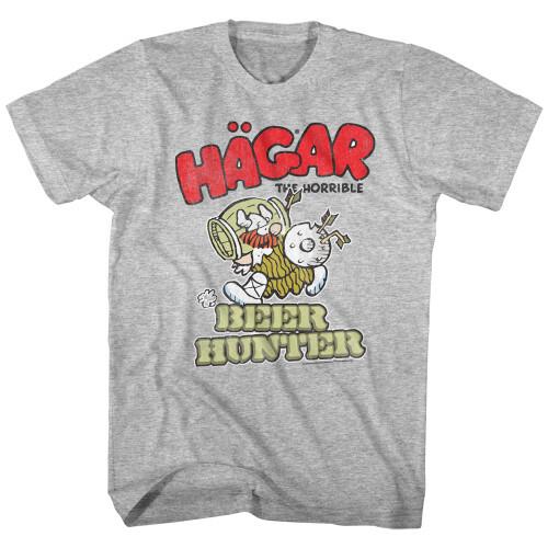 Hagar the Horrible Beer Hunter T-shirt - Gray Unisex T-Shirt