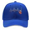 Melodic Heartbeat Guitar Waveform Mashup Design Sandwich Baseball Cap For WoUnisexs Unisex FeUnisex Beach Dad Hat