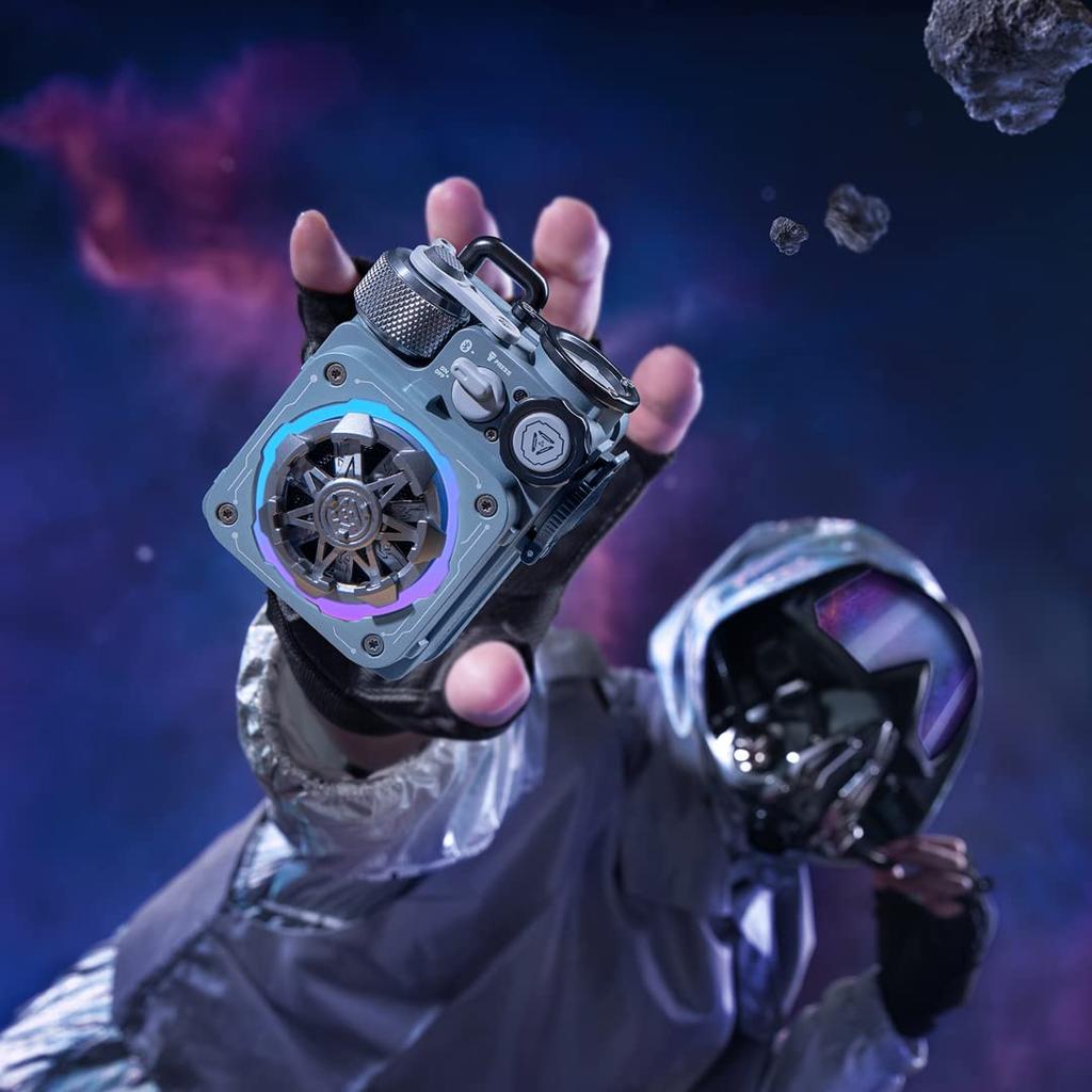 MUZEN CYBERCUBE Premium Speaker Bluetooth IPX5 3 Lighting Spinner Design Waterproof/Outdoor Speaker/With Modes/Hand Function/Illumination/TYPE-C