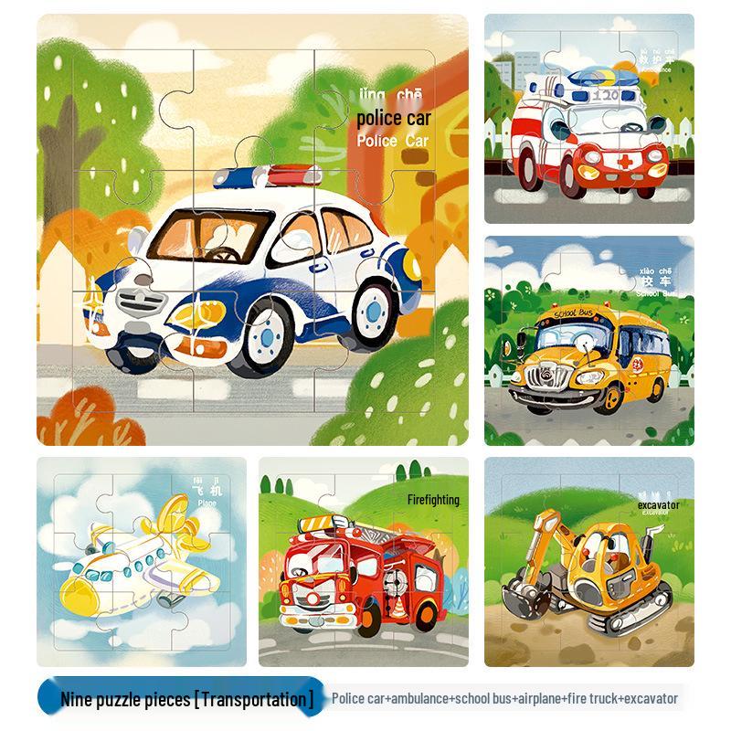 Детские развивающие деревянные пазлы с узором животных для мальчиков и девочек