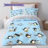 Name Custom Pingu penguin Pattern Bedding Set Quilt Cover Pillowcase Home Decor Gift (1 * duvet cover + 2 * pillowcase, without core)