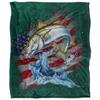 JQ Licensing Patriotic Silky Snook Fishing Supersoft Blanket