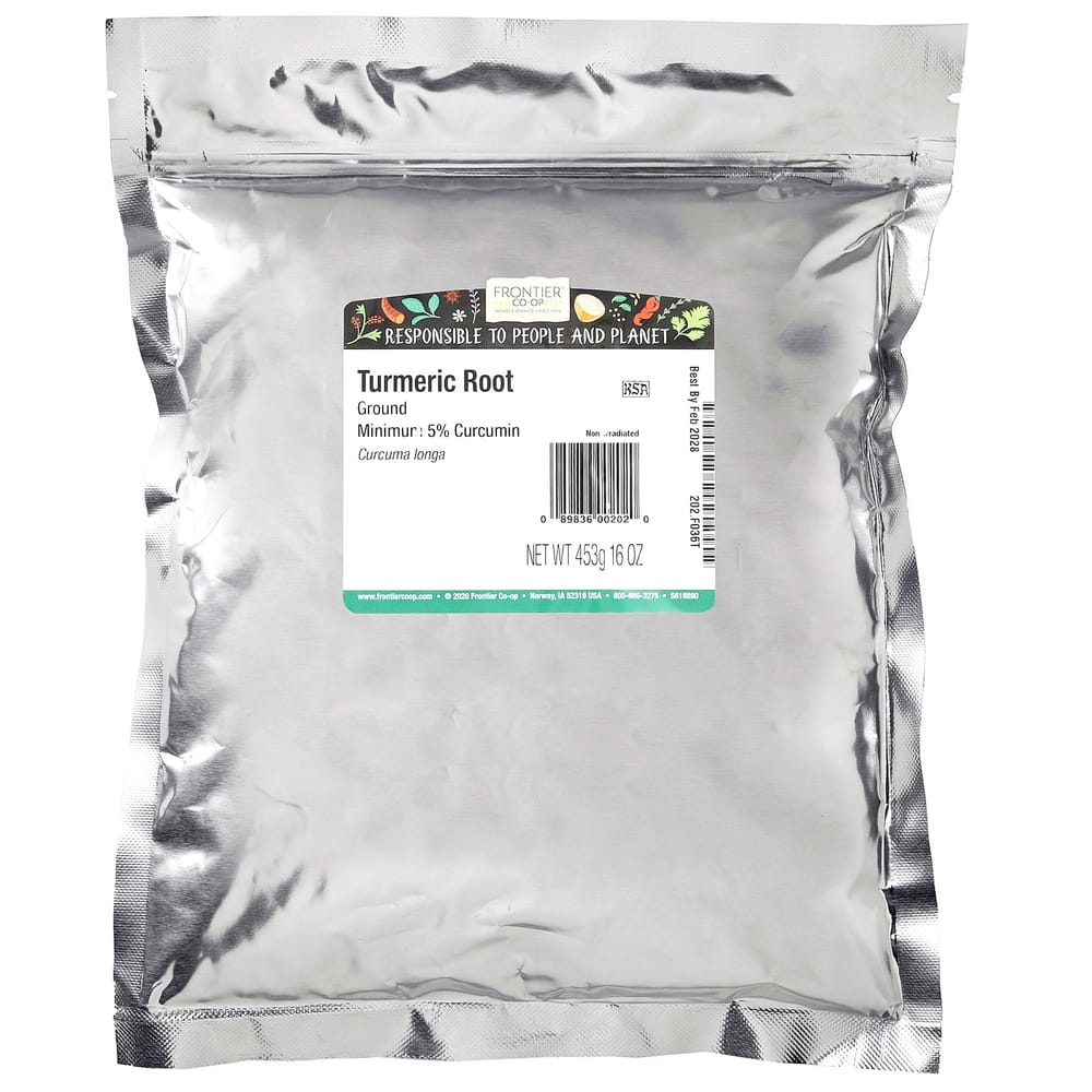Frontier Natural Products Порошок корня куркумы 453 г (16oz)