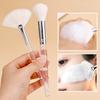 1Pc DIY Face Mask Fan Brush Transparent Handle Facial Soft Applicator Foaming Brush for Clay Masks Body Lotion for Beauty Salon