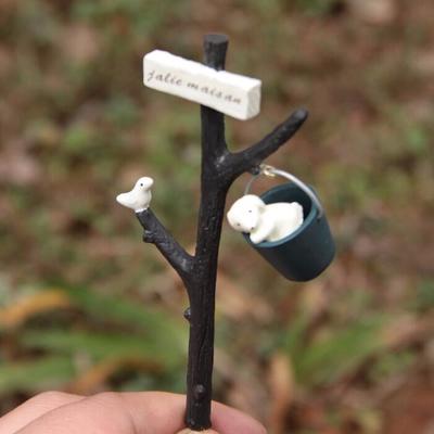 Ведро для щенков, птица, садоводство, мох, мясистый микроландшафт, свежий цветок, плагин, реквизит для съемки