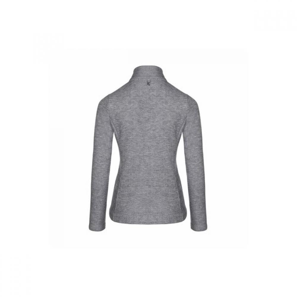 Bermudagrass Two Way Ribbed Zip Cardigan Melange Grey