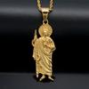 Jewelry Saint Jude Stainless Steel Gold-plated Pendant Necklace