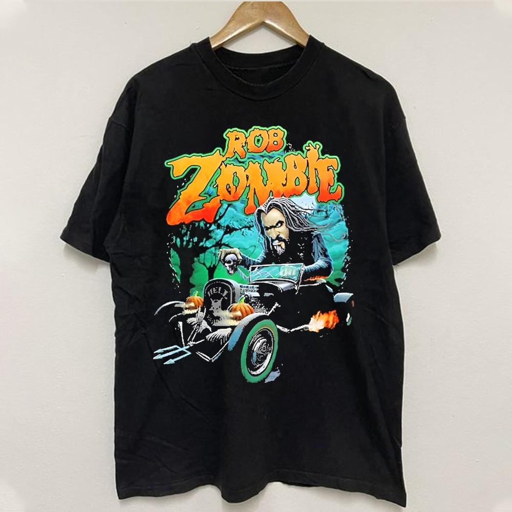 Новая хлопковая черная футболка Rob Zombie World Tour S-5XL SB032 Унисекс