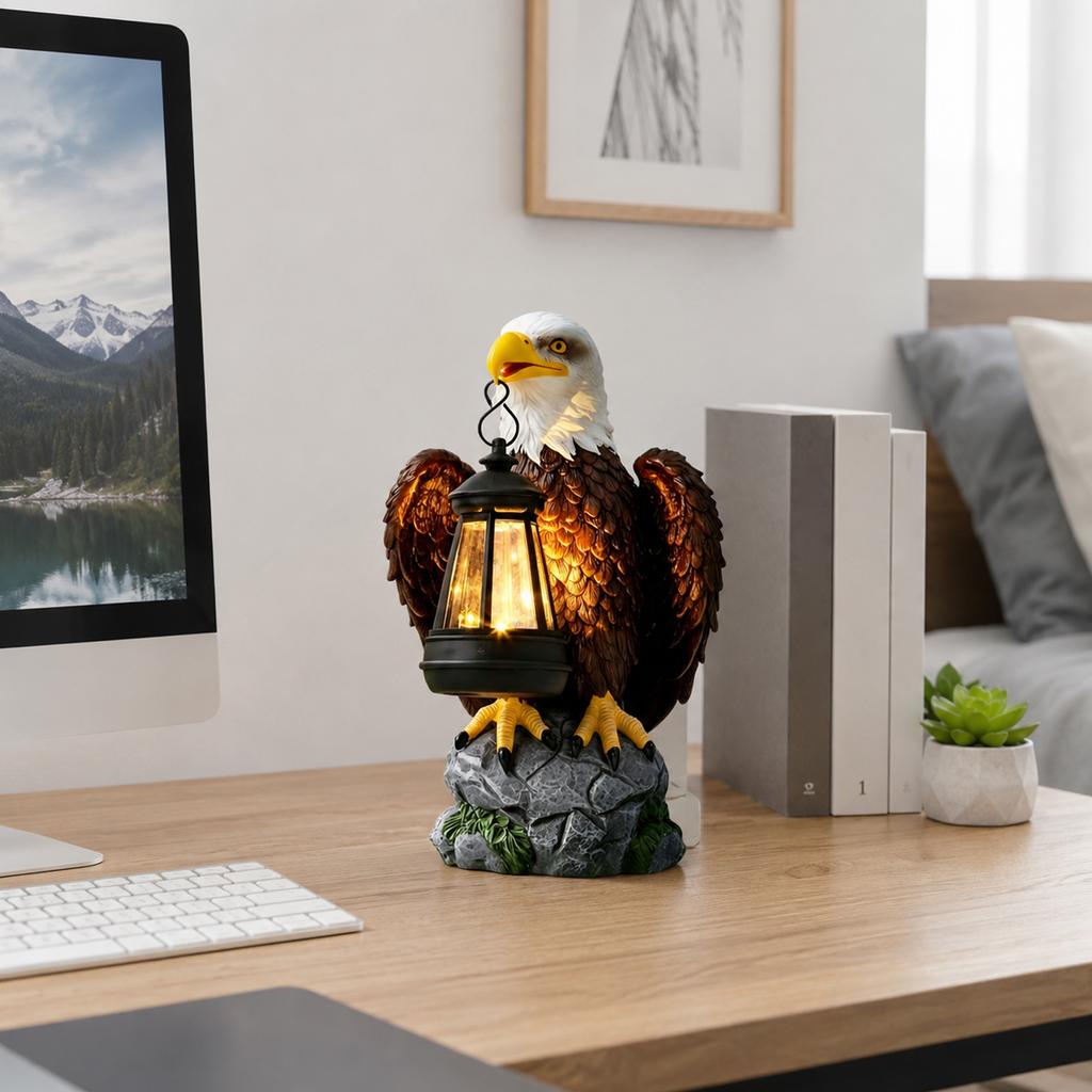 Statue with Light for Outdoor Garden Decor and Patio Display